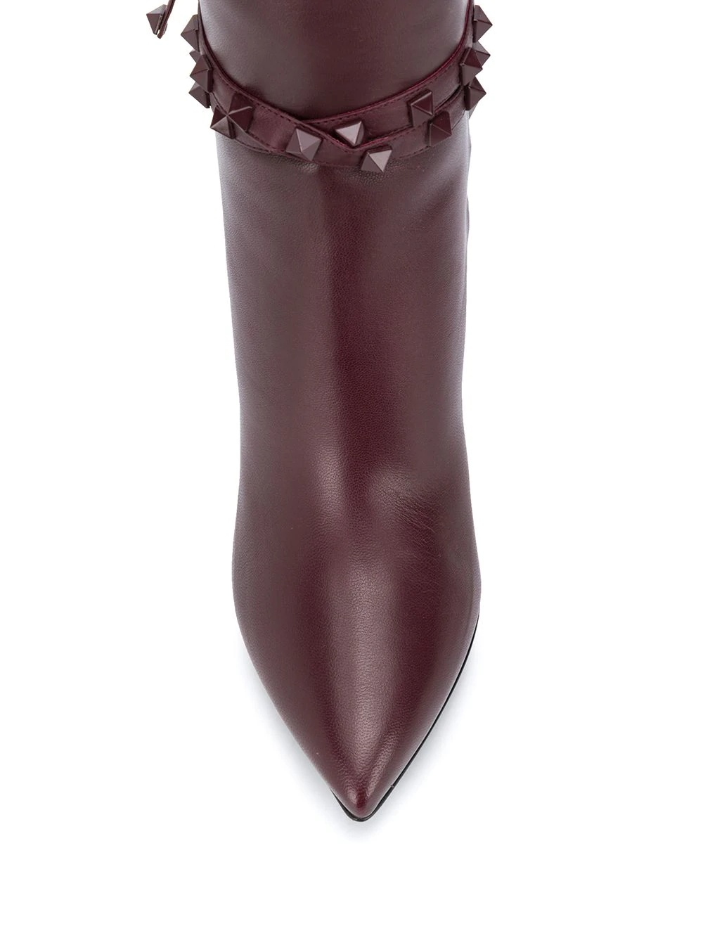 Rockstud strap knee-high boots - 4