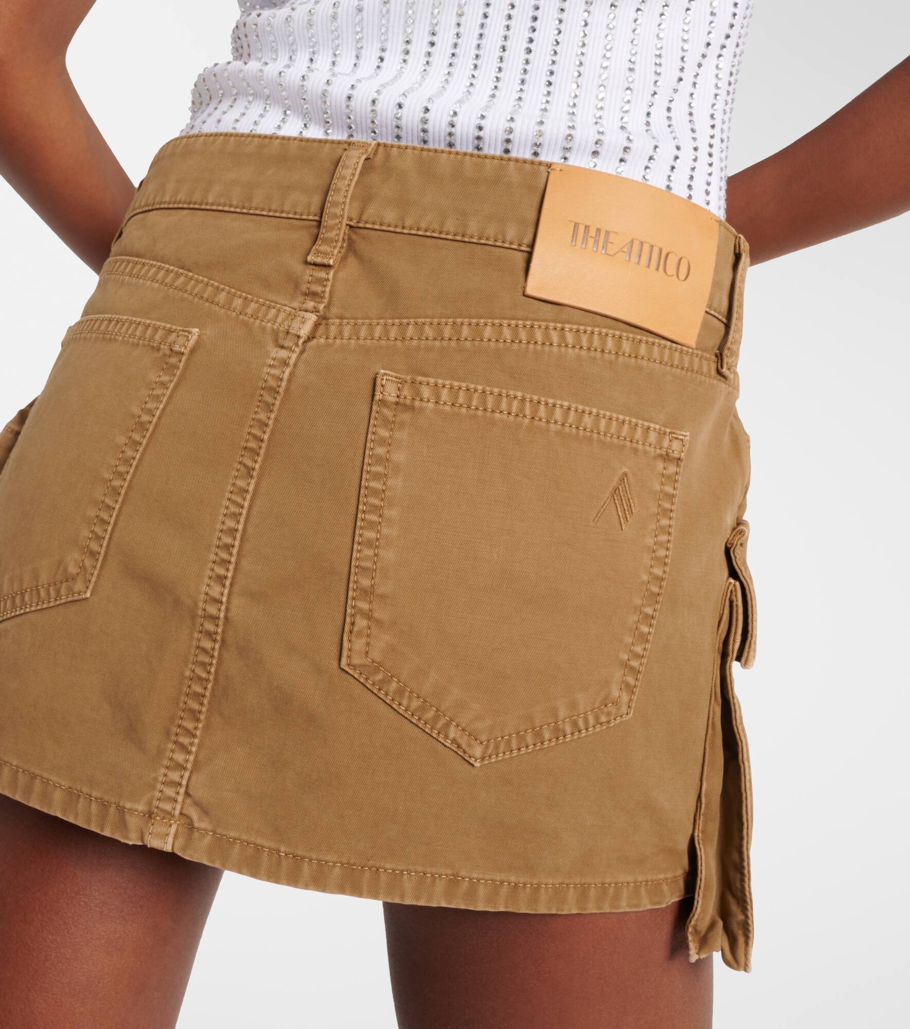 Fay denim cargo miniskirt - 5