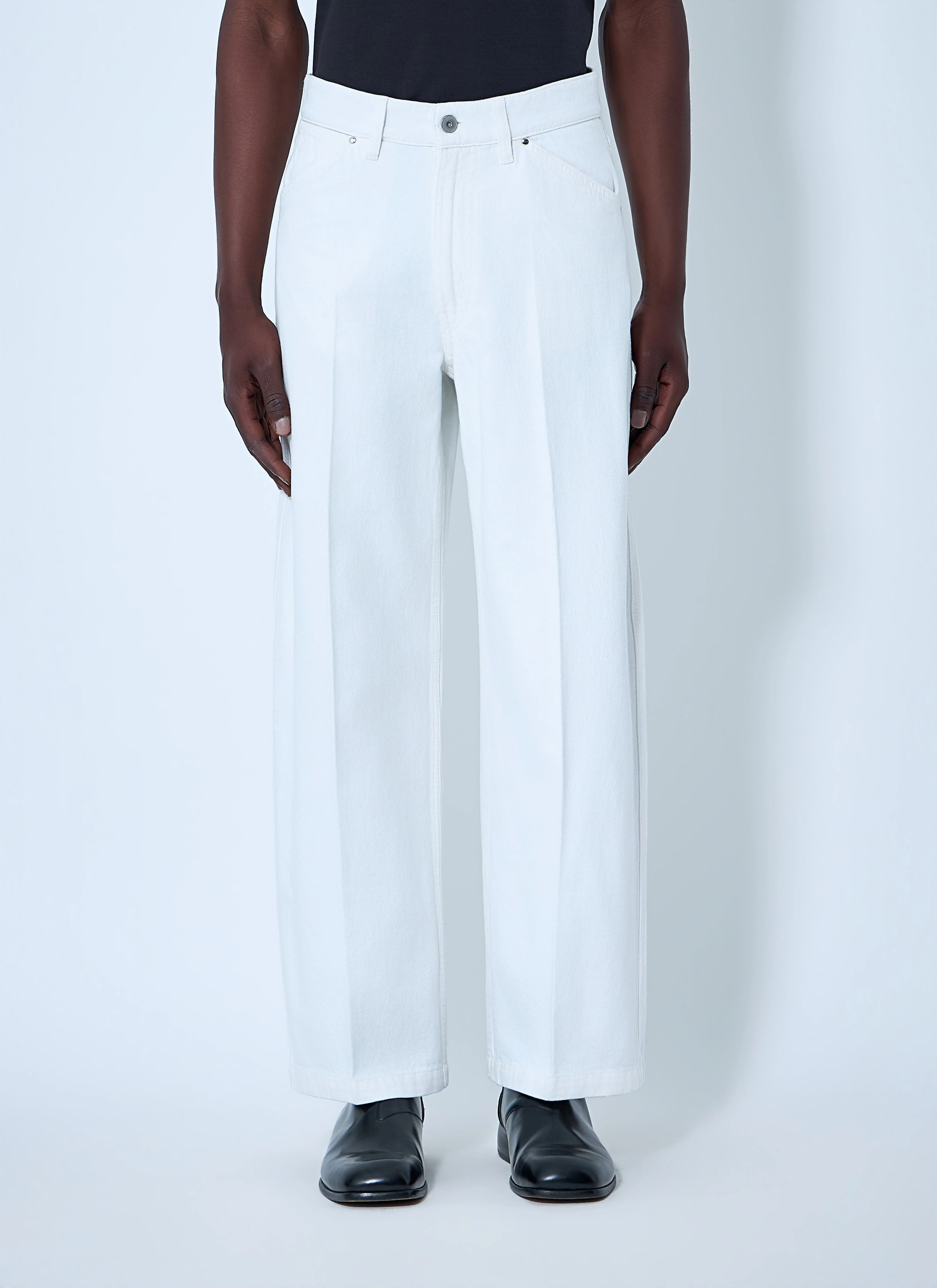 Lemaire Men Wide-Leg Denim Trousers - 1