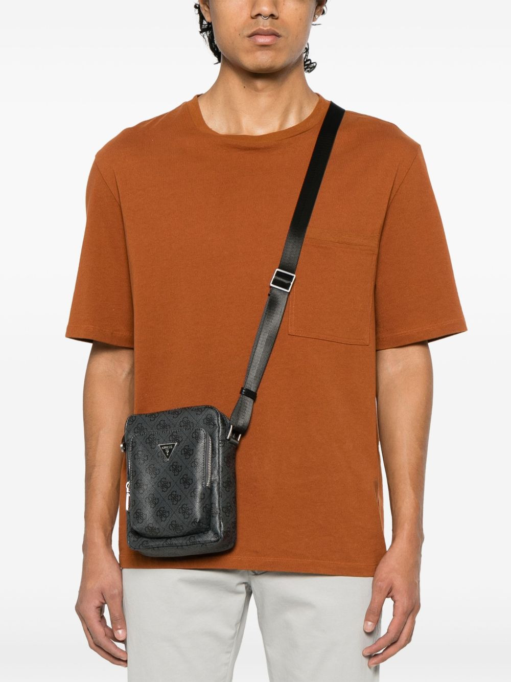 logo-plaque messenger bag - 2
