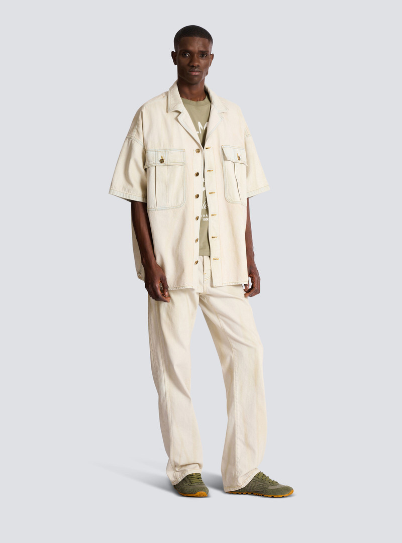 Faded denim overshirt 3