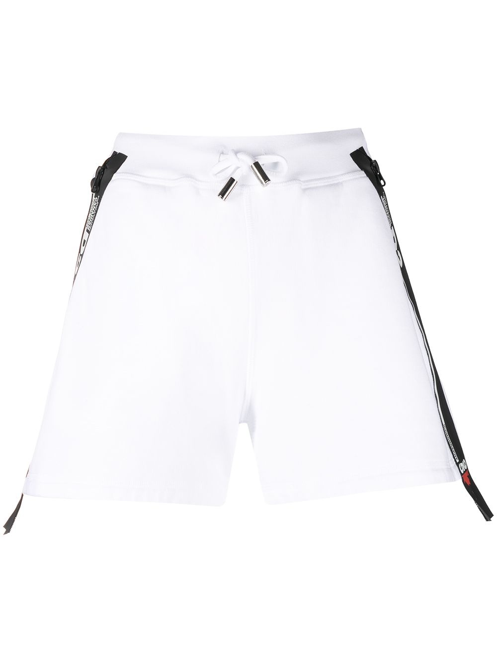 logo-tape cotton shorts - 1