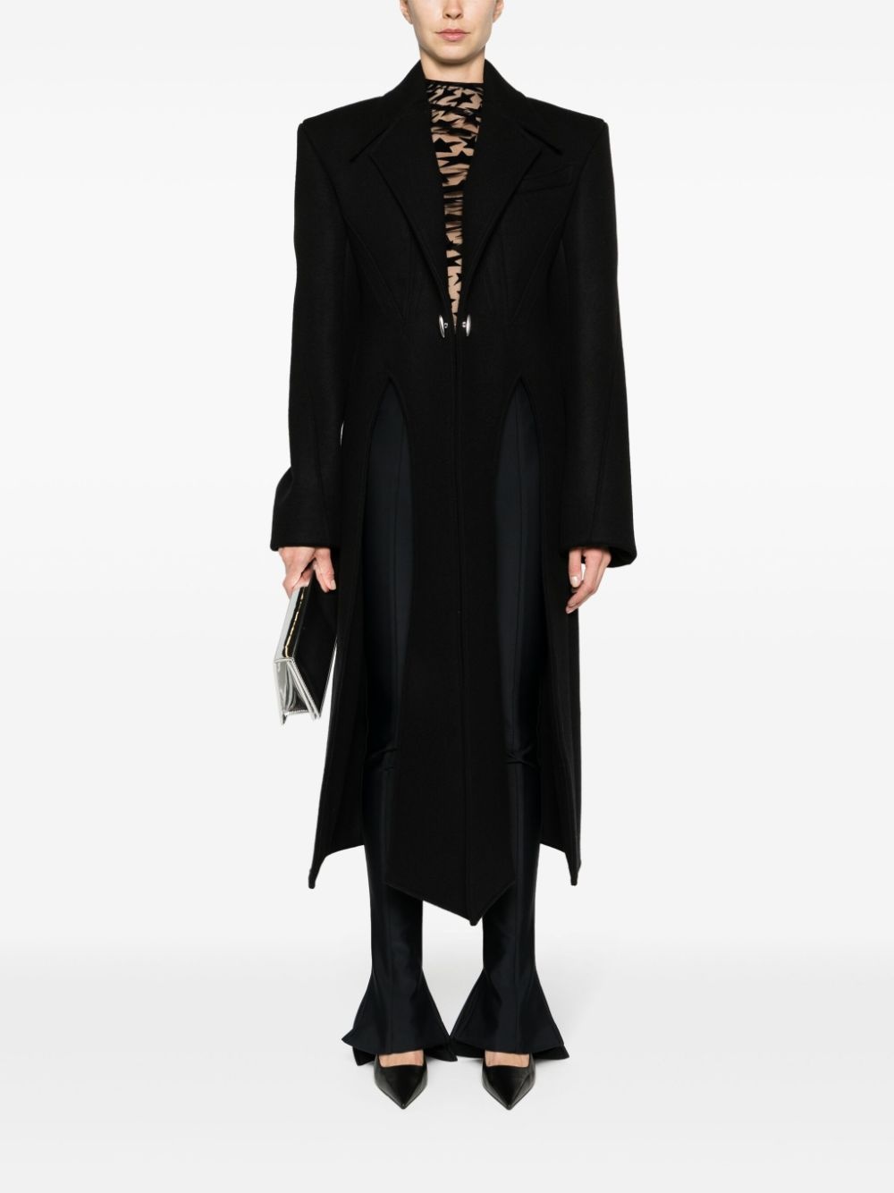single-breasted wool coat - 2