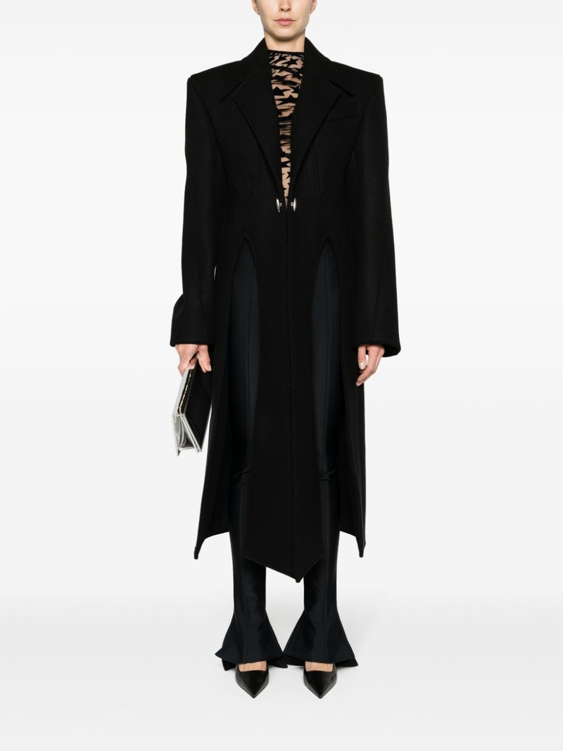 MUGLER single-breasted wool coat outlook