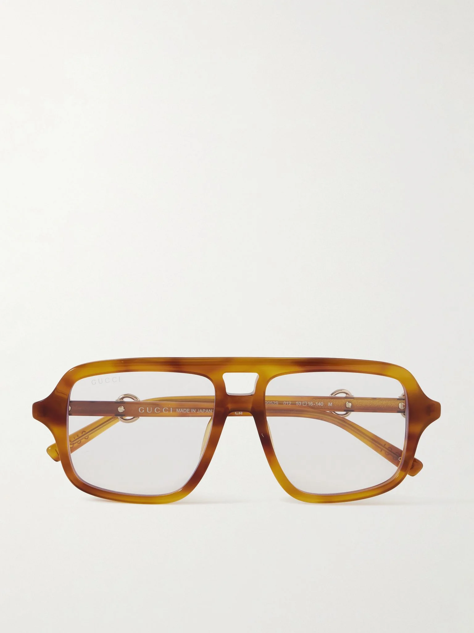 Aviator-style tortoiseshell acetate optical glasses Tortoiseshell - 1