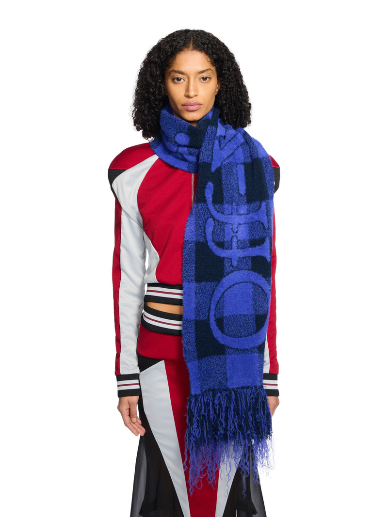 Off-White Bookish Check Scarf outlook