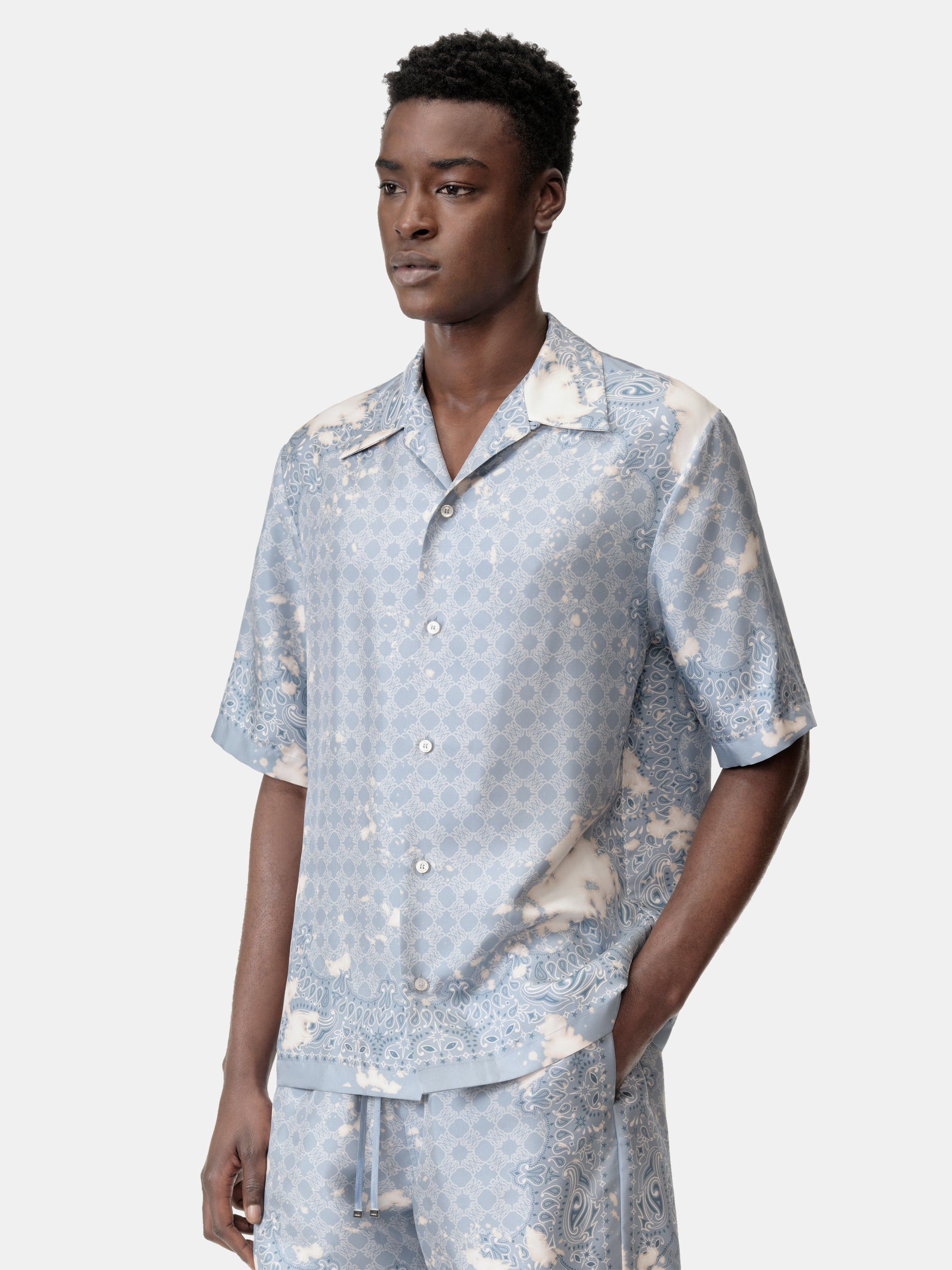 BLEACH BANDANA BOWLING SHIRT - 5