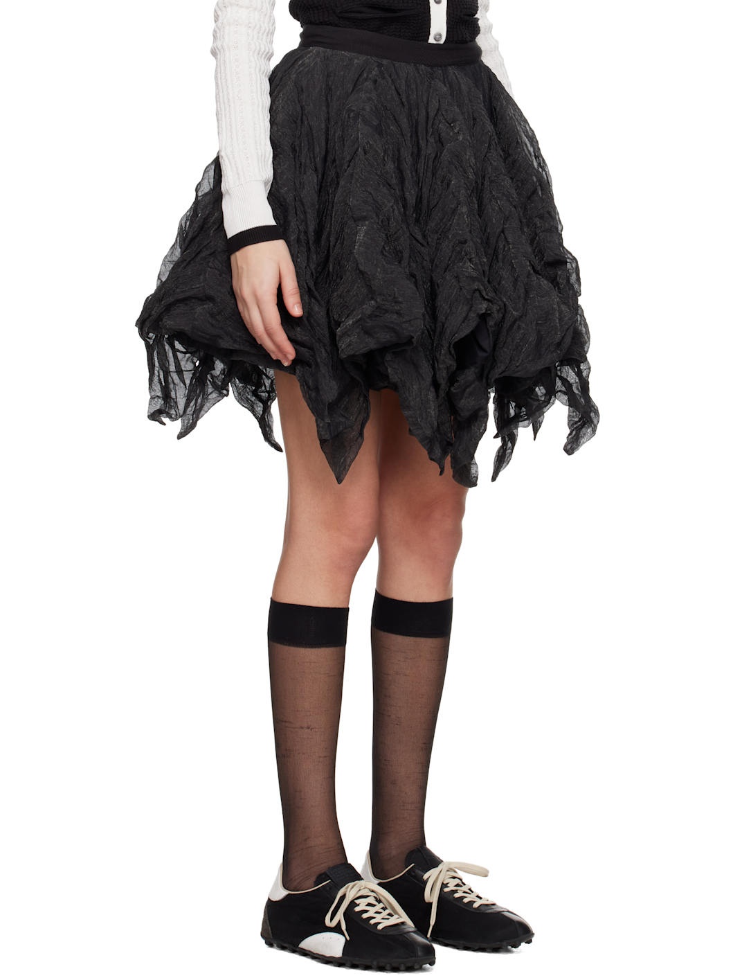 Black Uhura Circle Midi Skirt - 2