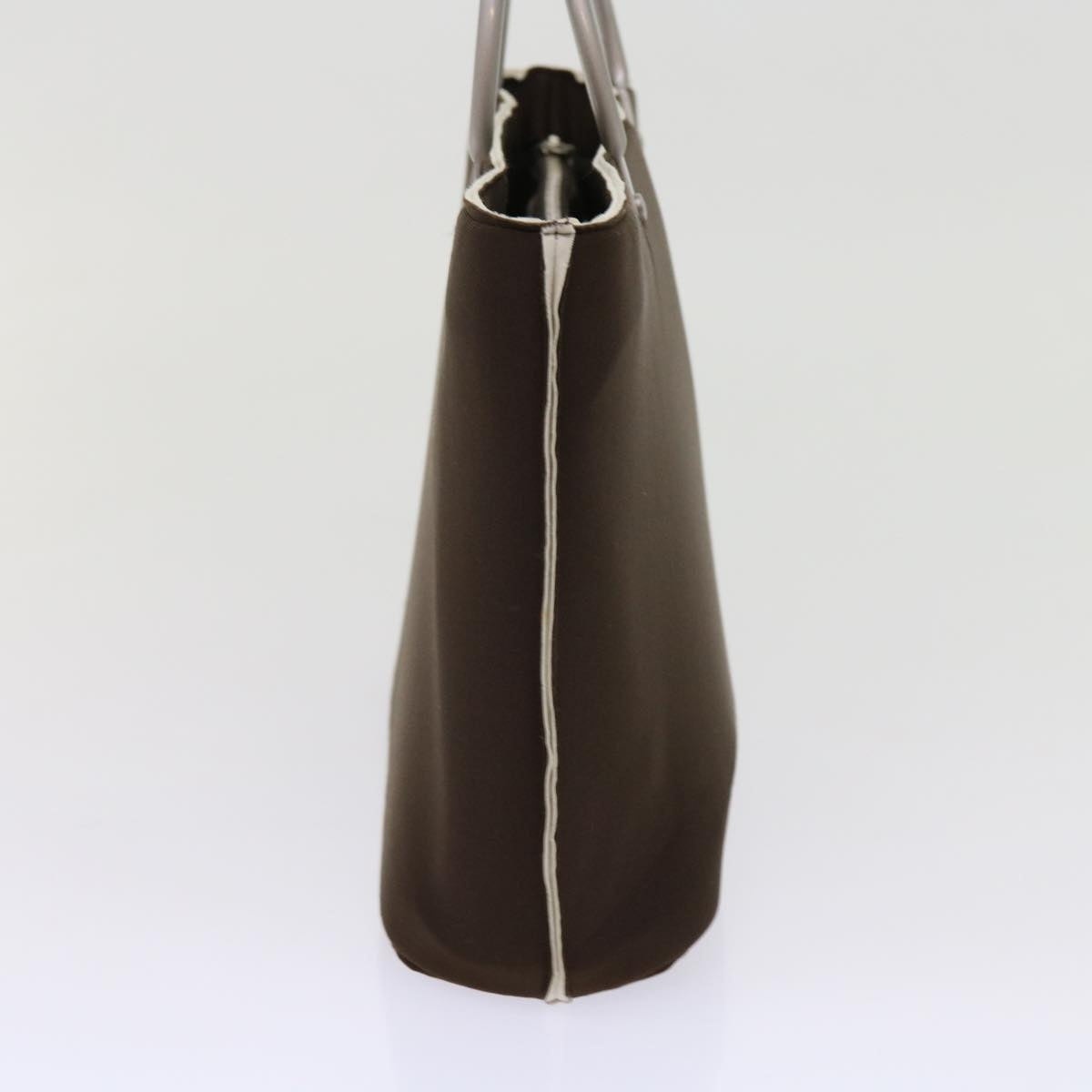 CHANEL Hand Bag Nylon Brown CC - 4