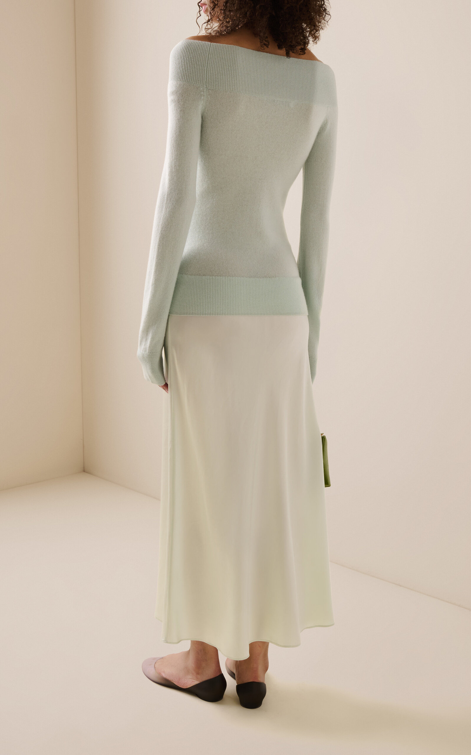 Off-The-Shoulder Cashmere-Silk Maxi Dress multi - 4