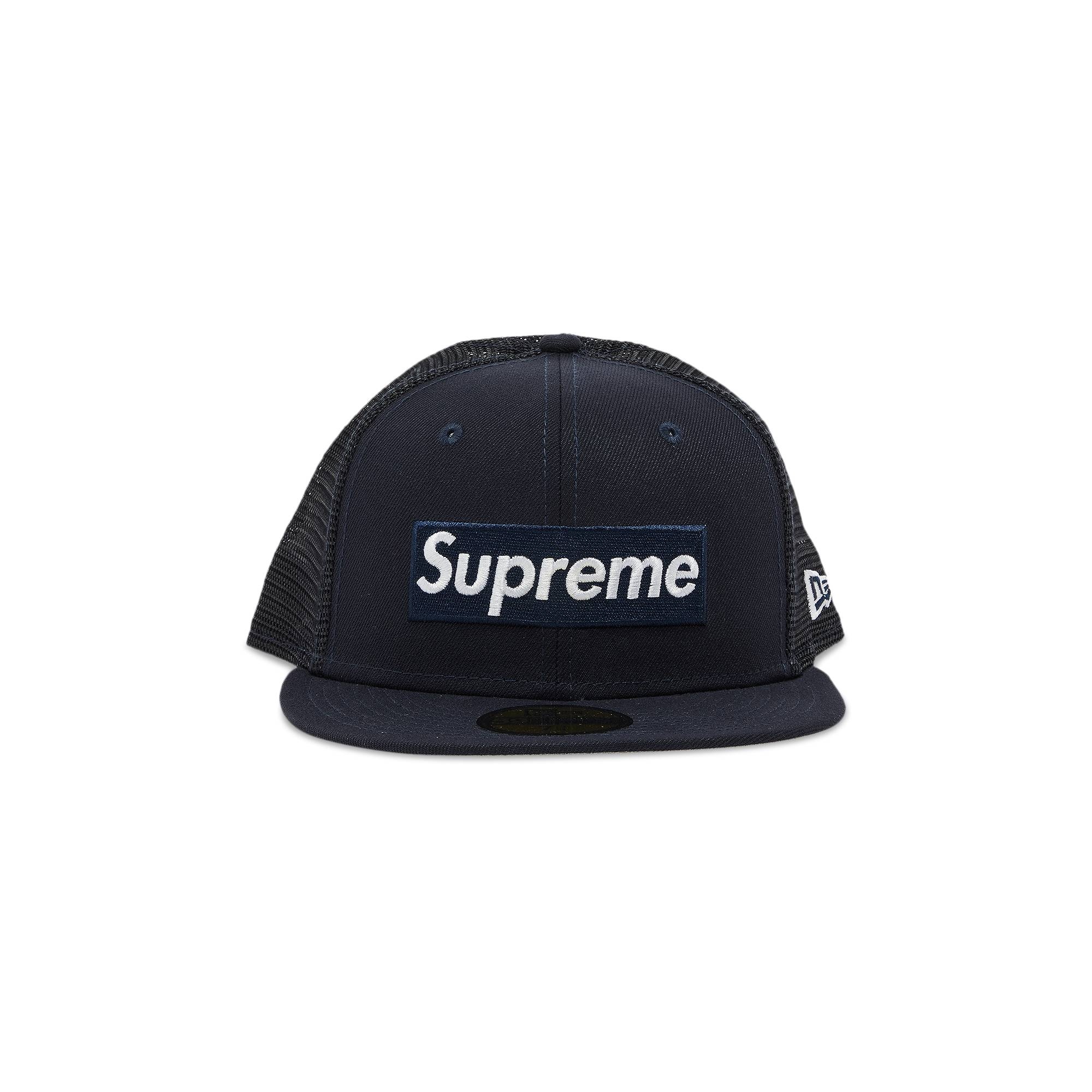 Supreme x New Era Box Logo Mesh Back 'Navy' - 1