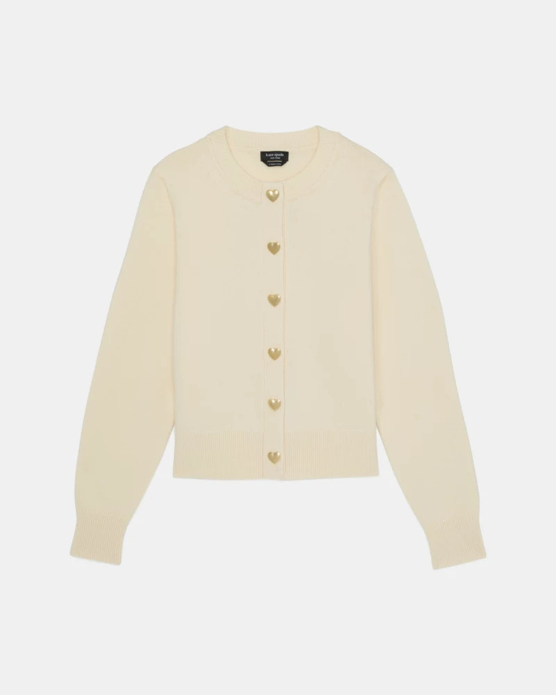 Gold Heart Button Nell Cardigan 1