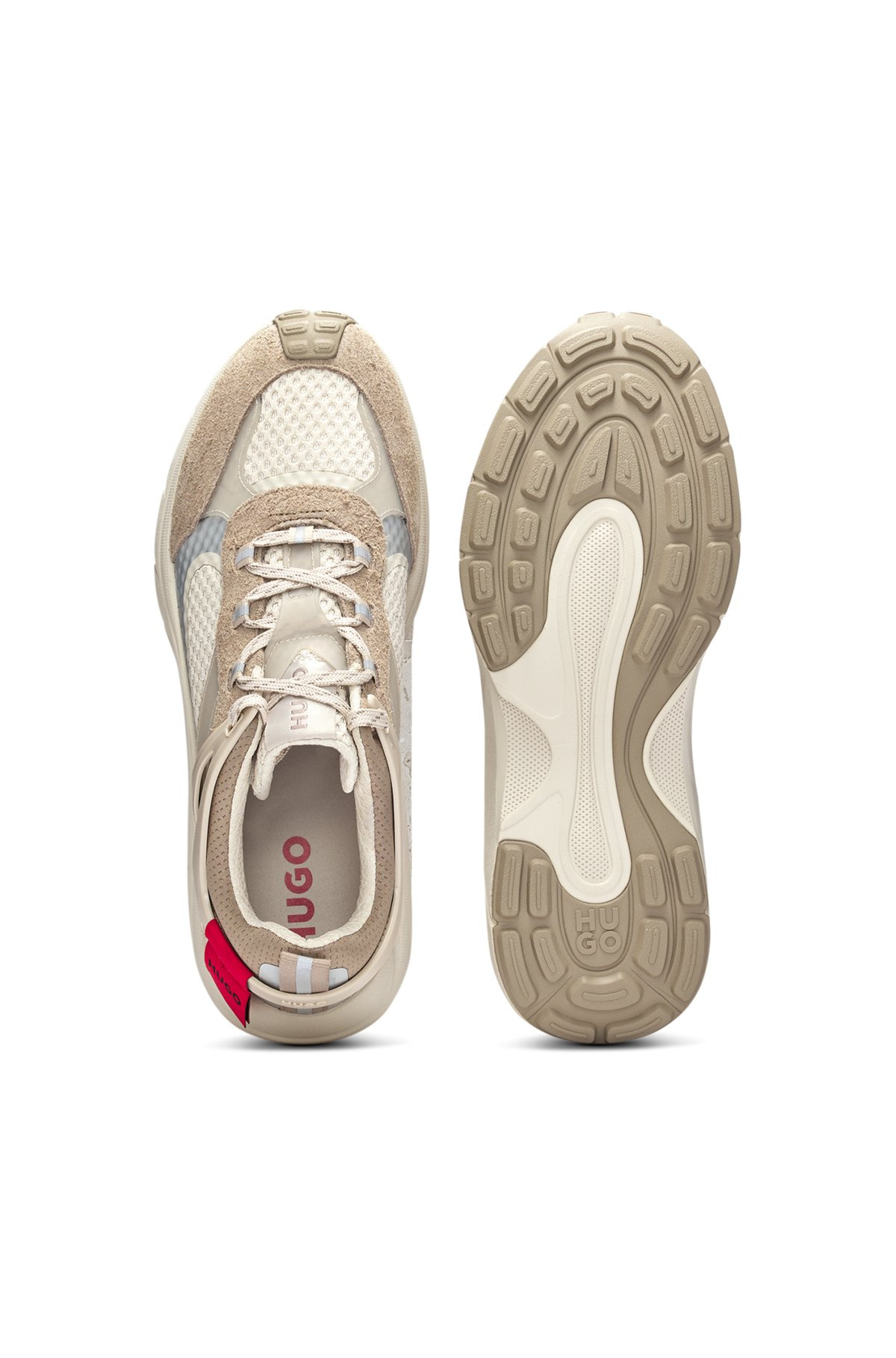 MIXED-MATERIAL TRAINERS WITH DECORATIVE REFLECTIVE EFFECTS - 4