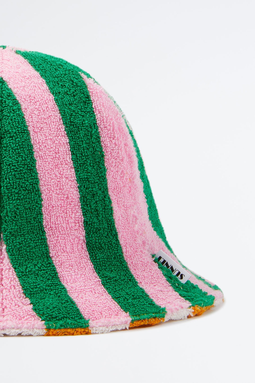 ORANGE & WHITE STRIPED COTTON HAT - 5