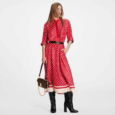 Louis Vuitton Stripe Accent Monogram Shirt Dress outlook