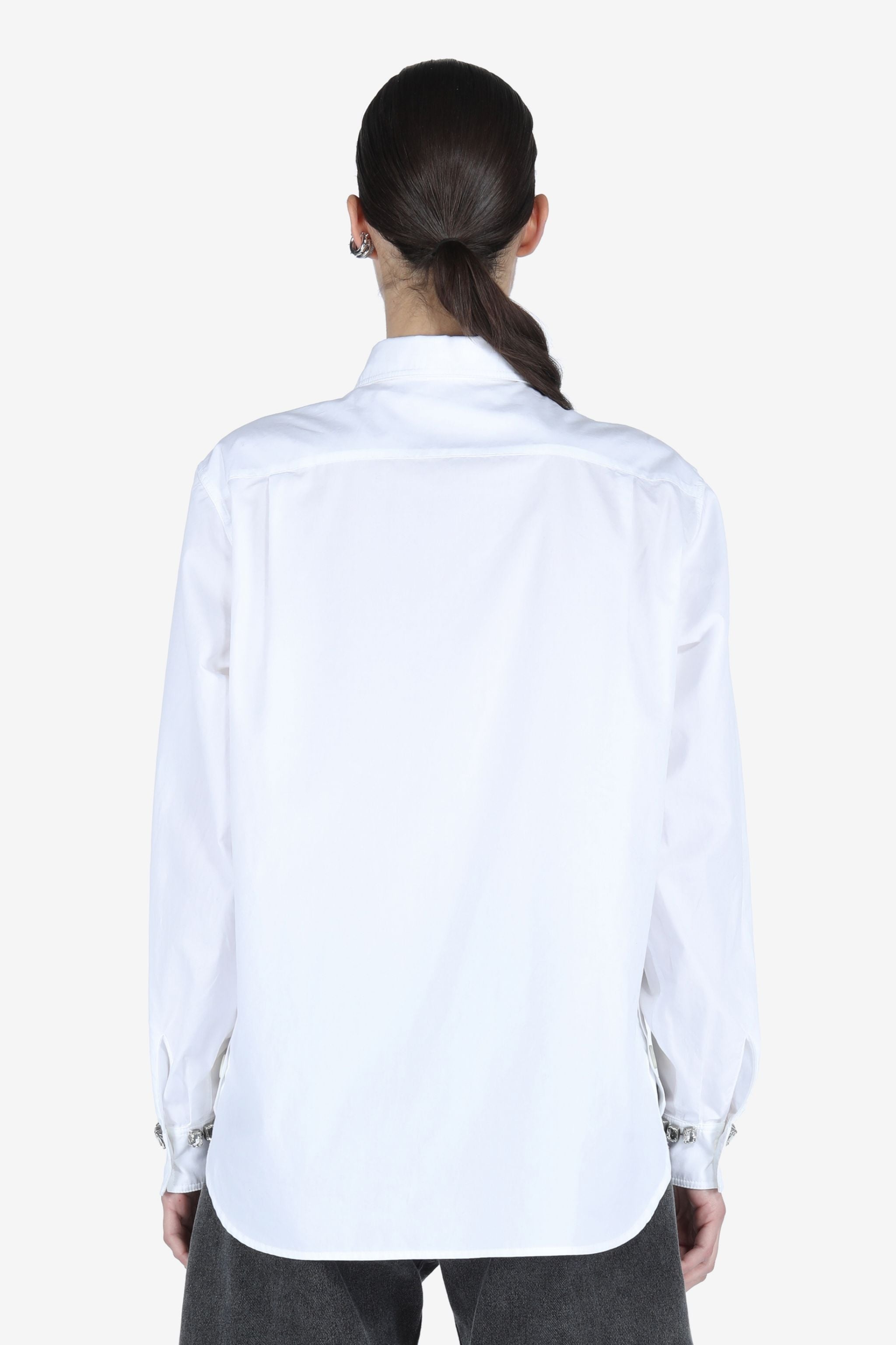 CRYSTAL-EMBELLISHED COTTON SHIRT - 2