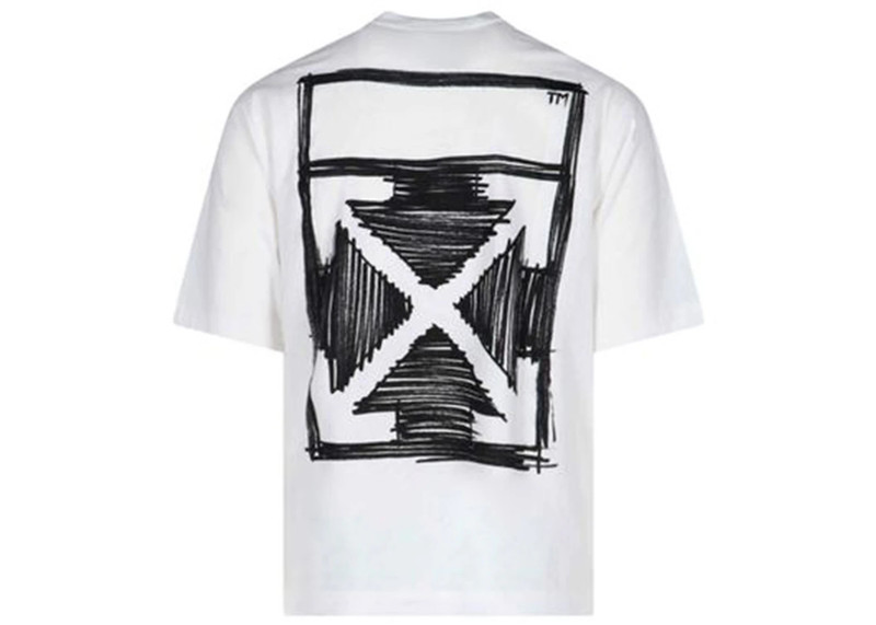 Off-White OFF-WHITE Sketch Arrows Logo T-Shirt White outlook