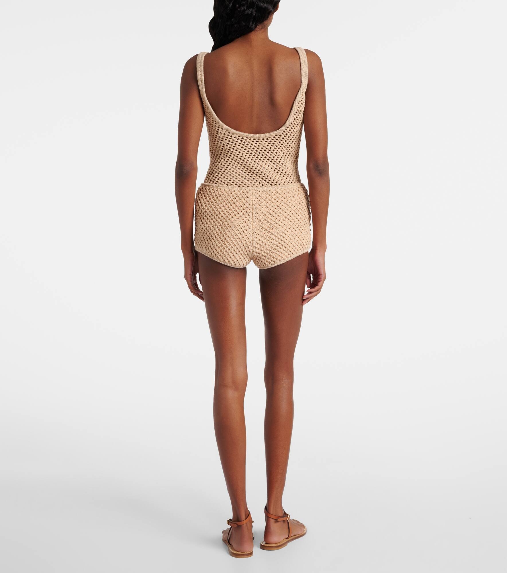 Crochet cotton-blend shorts - 3