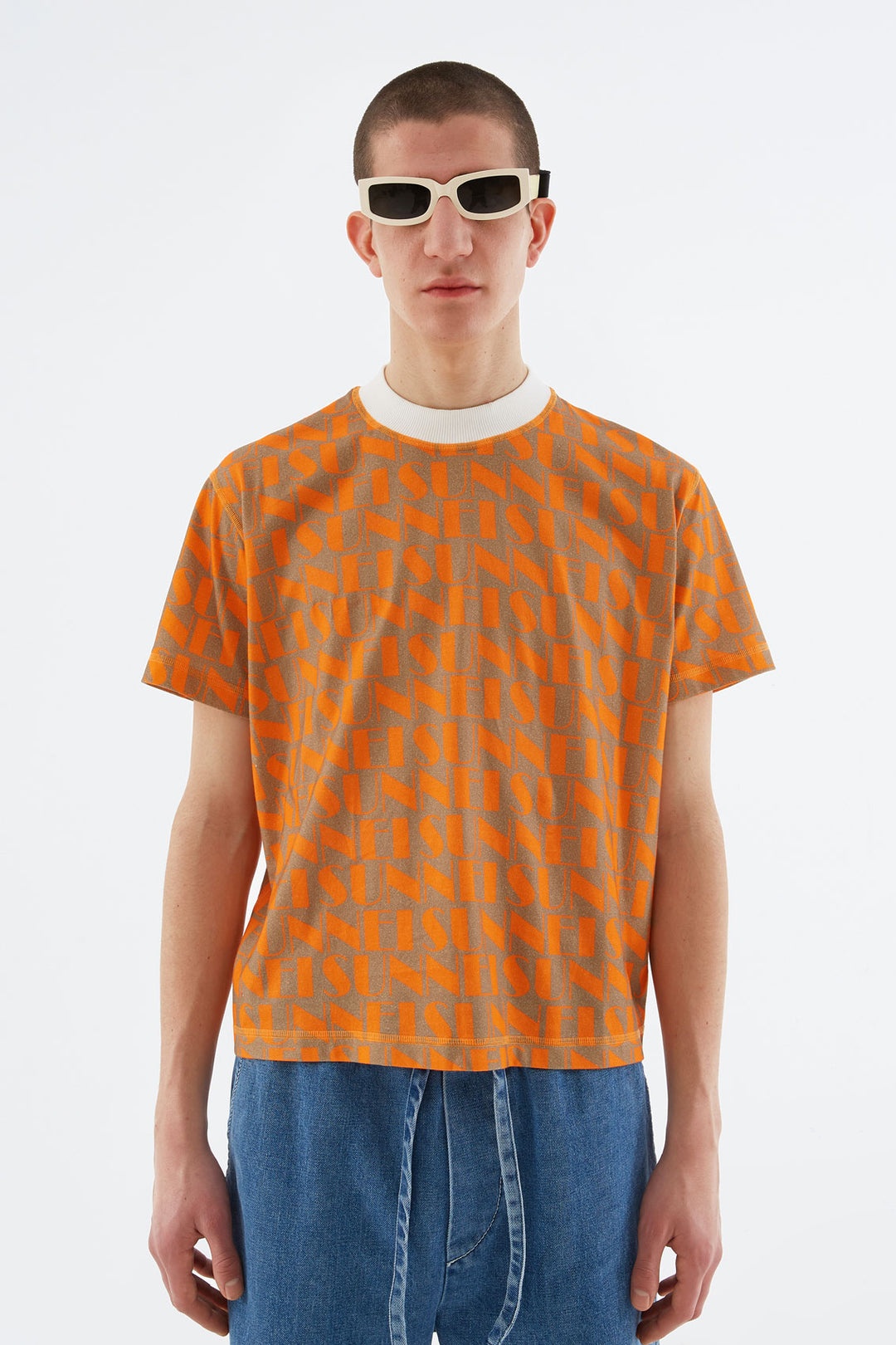 REVERSIBLE ORANGE & BEIGE LOGO T-SHIRT - 2