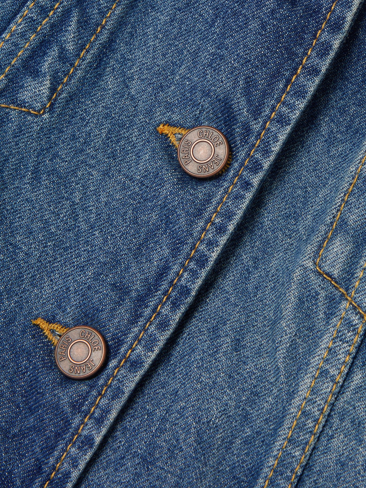 Organic denim peplum jacket Mid denim - 4