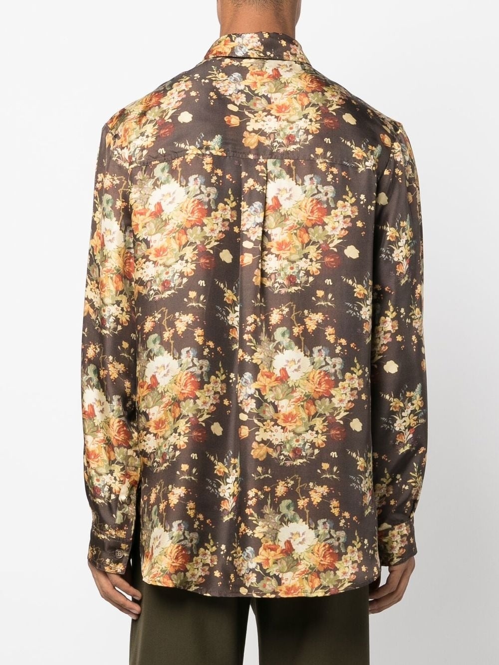floral-print long-sleeve pyjama shirt - 4