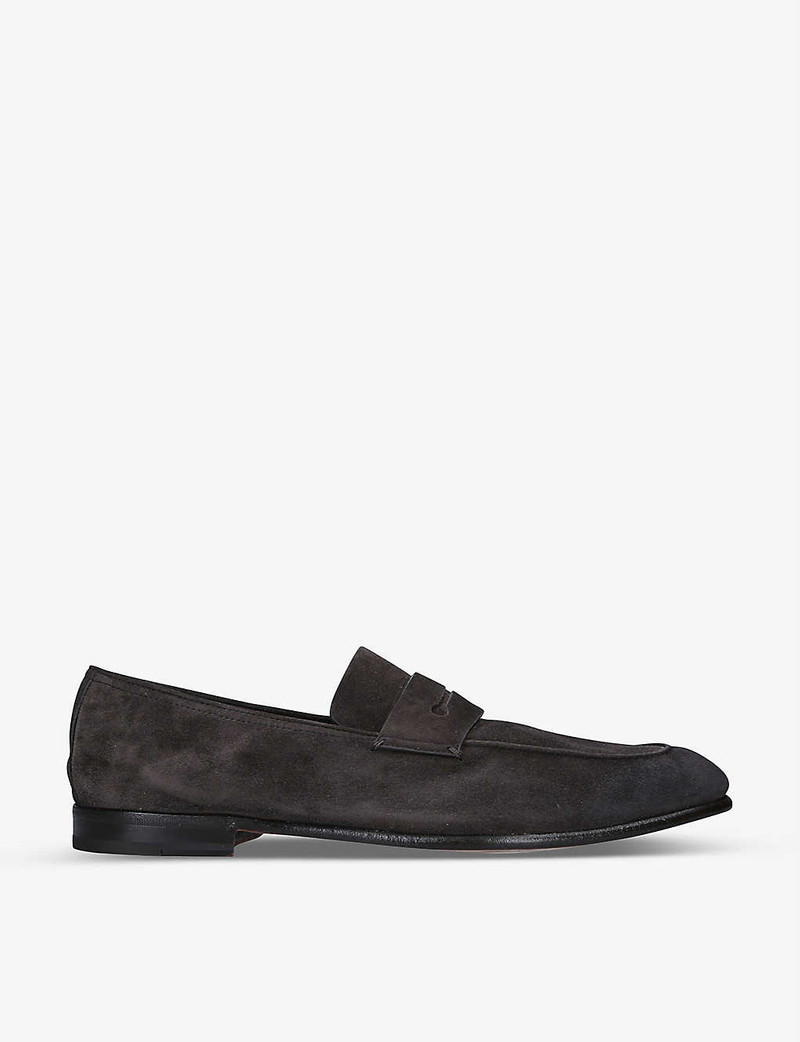 ZEGNA BLACK SUEDE L'ASOLA LOAFERS outlook