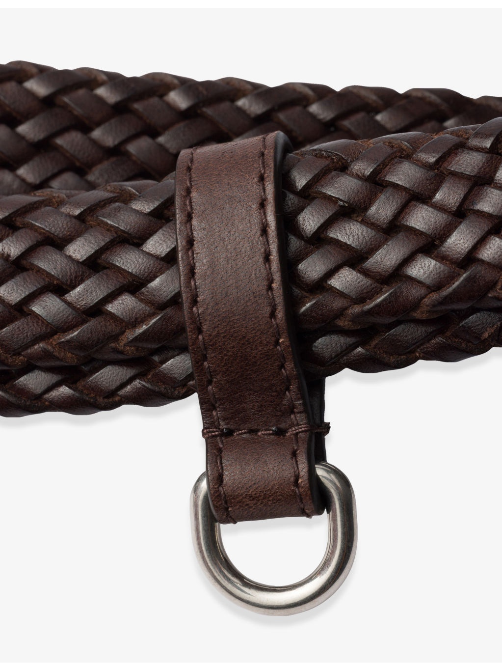 Narrow Braided Leather Belt - 3