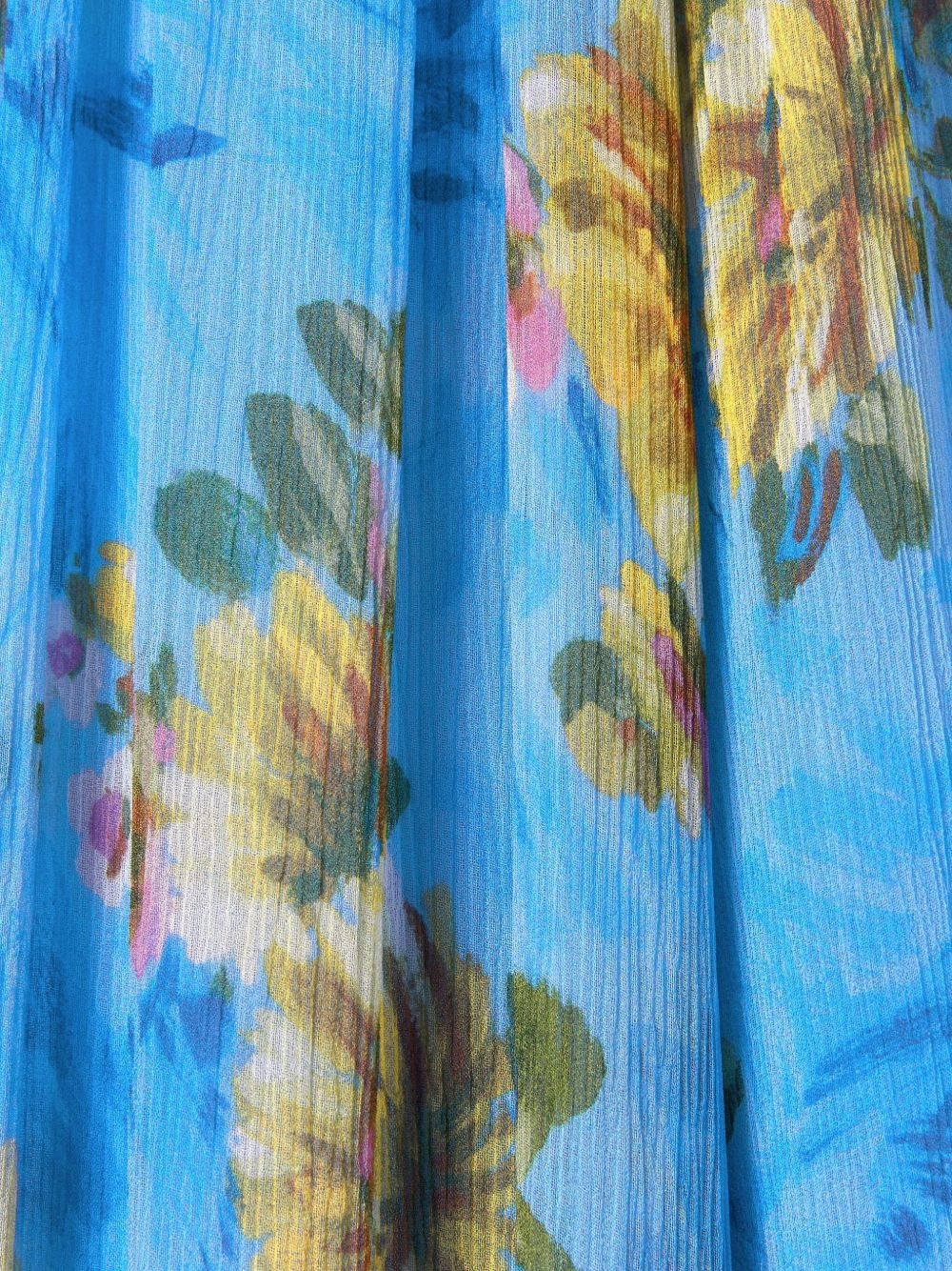 ruffled-details floral-print maxi dress - 5