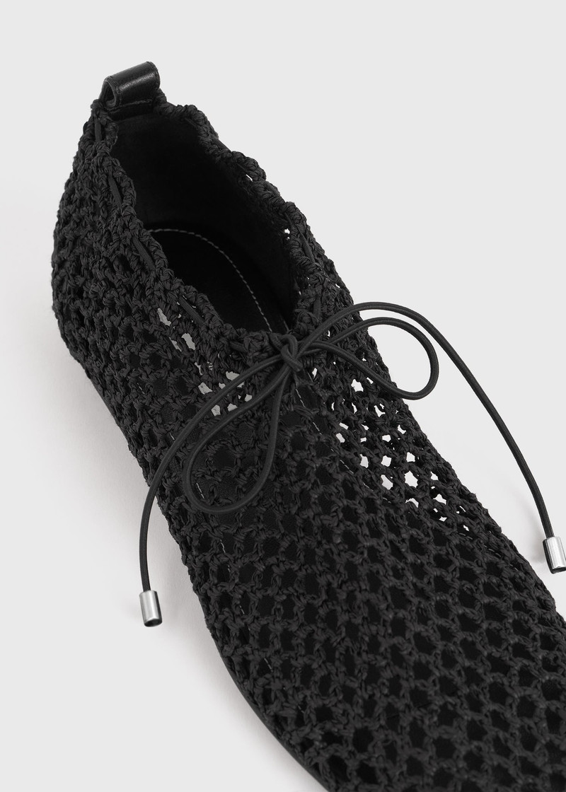 Crochet ballerinas black 4