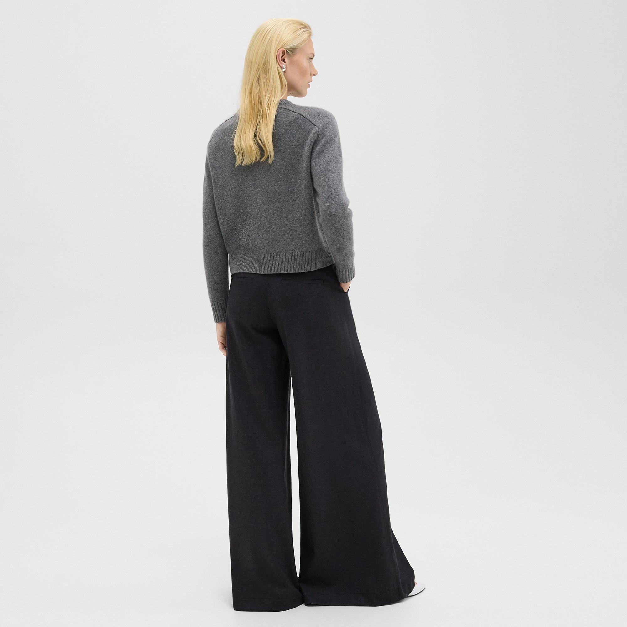 Ultra Wide-Leg Pant in Stretch Flannel - 4