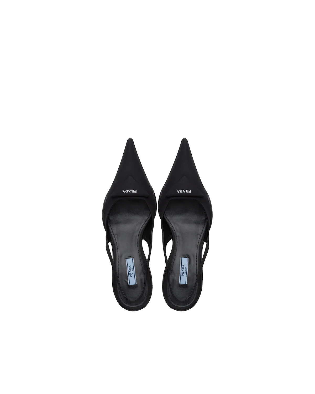 Nylon gabardine slingback pumps - 4