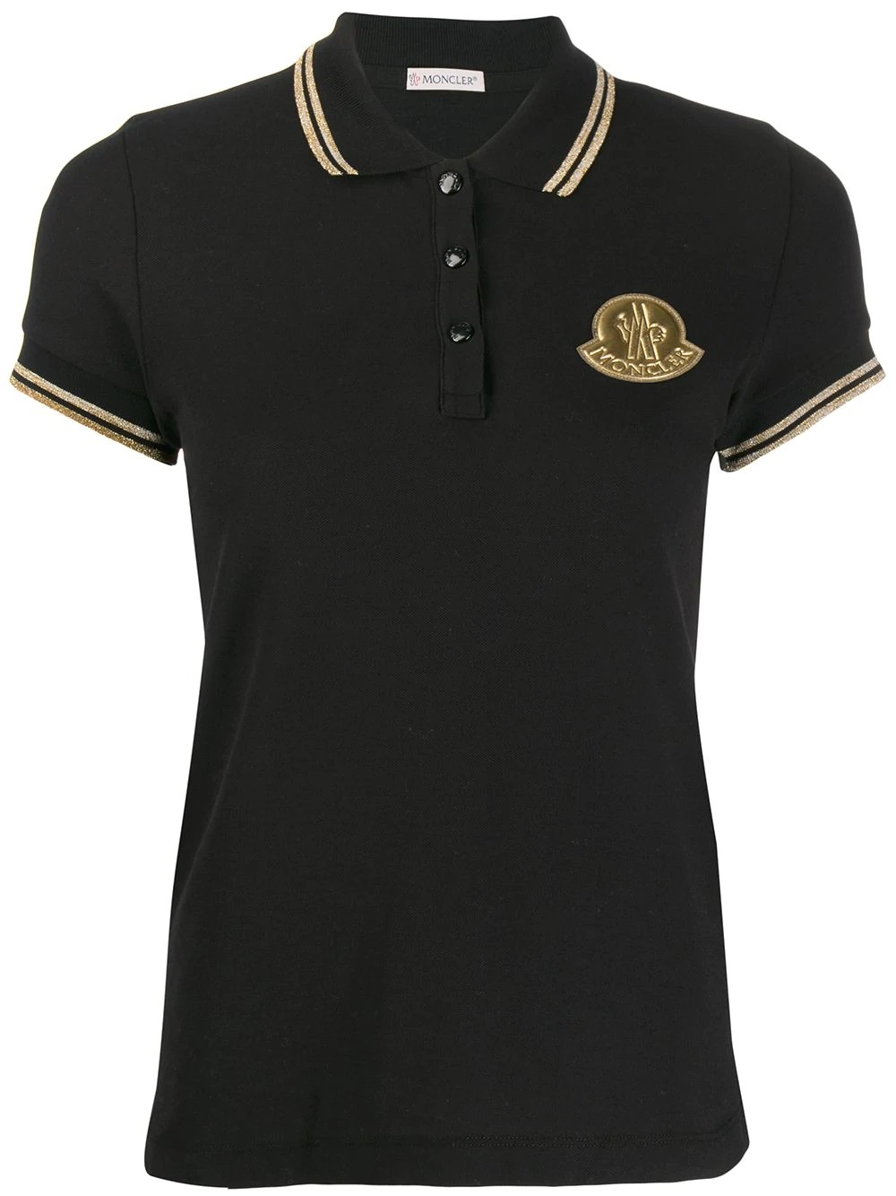 logo patch polo shirt - 1