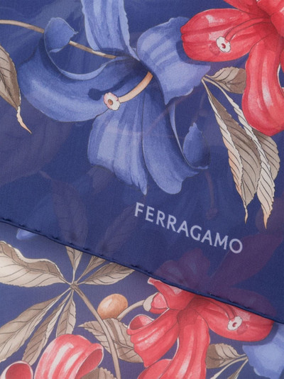 FERRAGAMO floral-motif silk scarf outlook