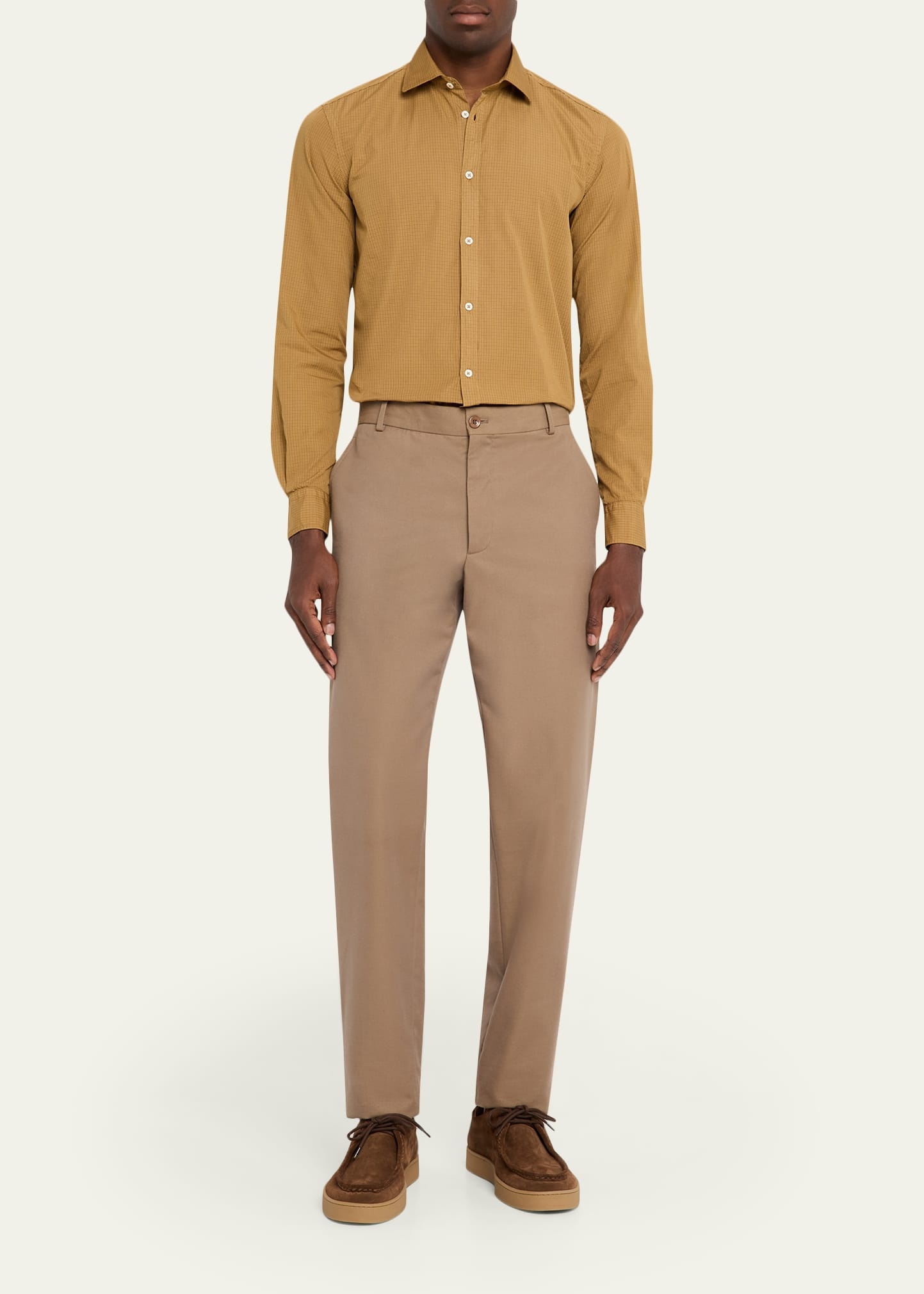 Men's Canary Micro-Check Button-Down Shirt - 2
