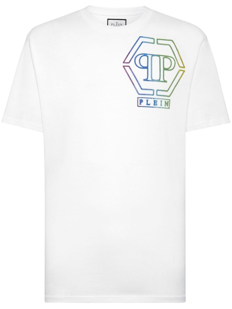 logo-embellished 코튼 티셔츠 1