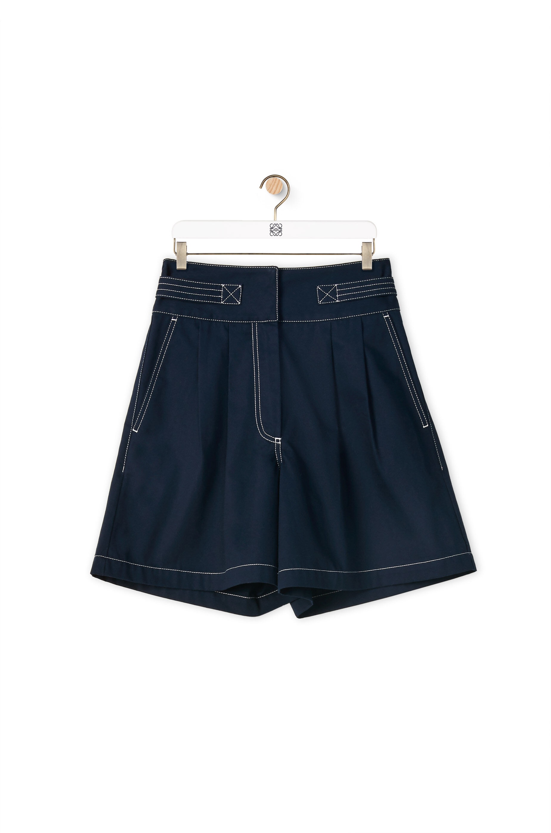Belted shorts in cotton - 6