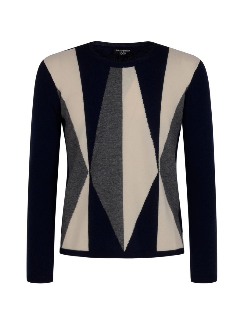 Icon geometric-pattern sweater 1