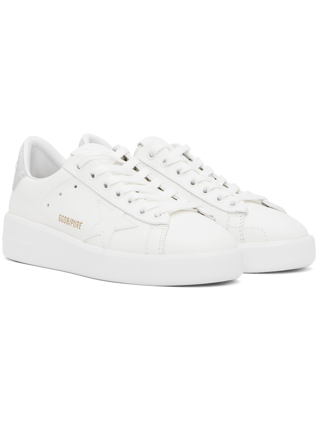White & Silver Purestar Sneakers - 4