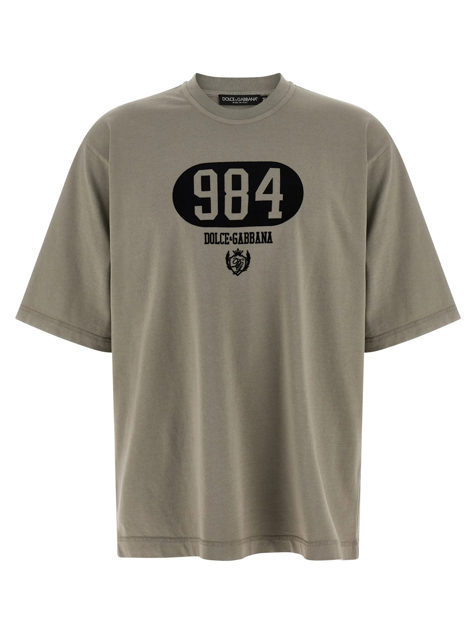 Dolce & Gabbana Men Flocked Print T-Shirt - 1