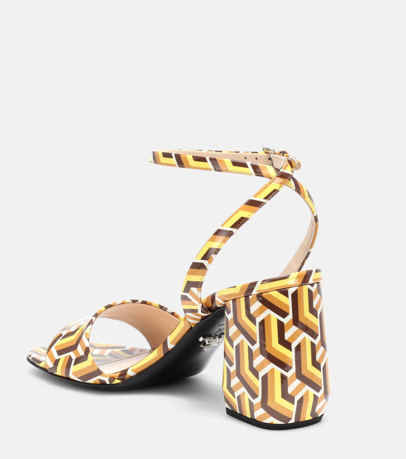 Prada Printed leather sandals outlook