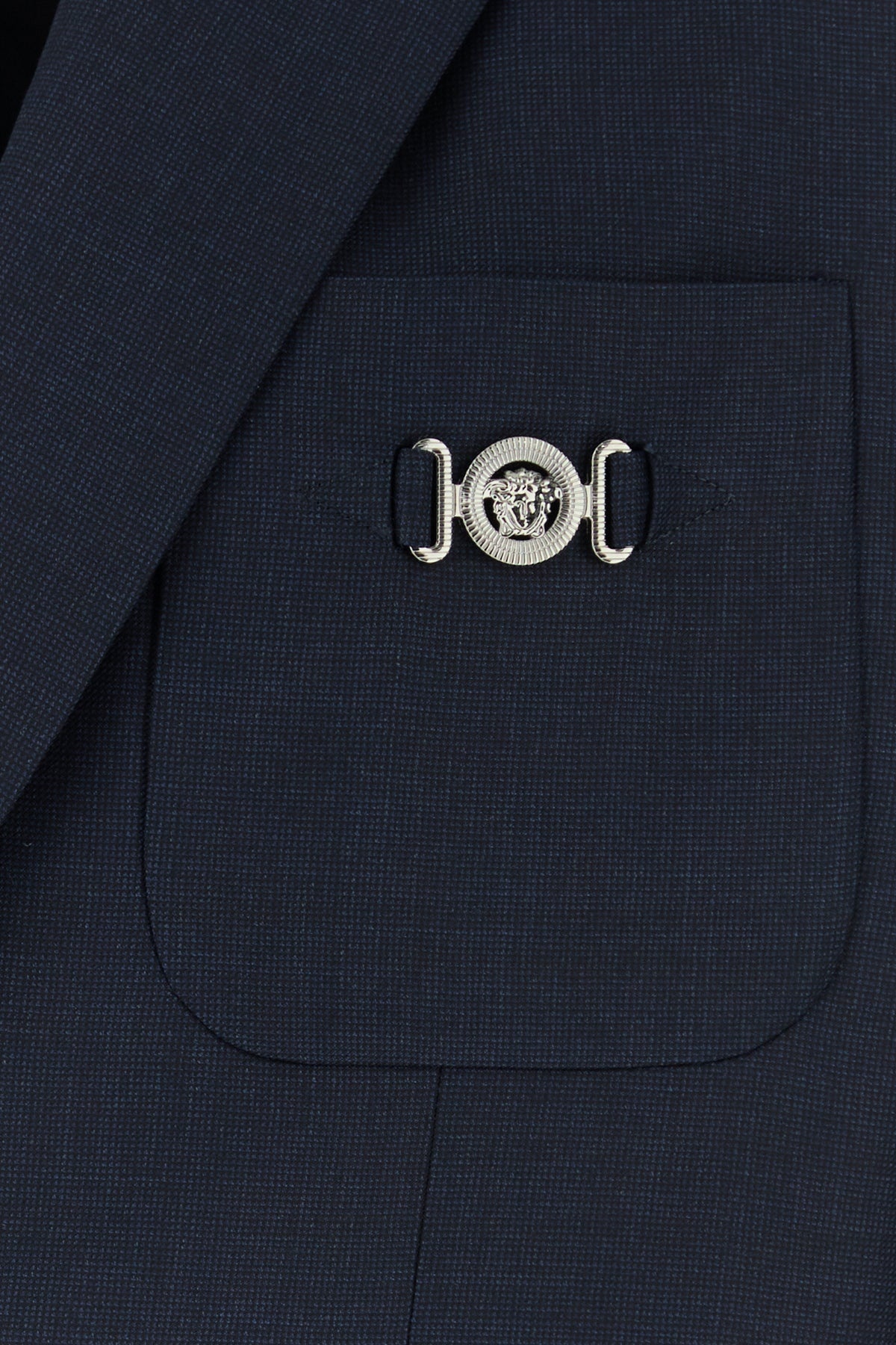 Dark blue wool blazer - 5