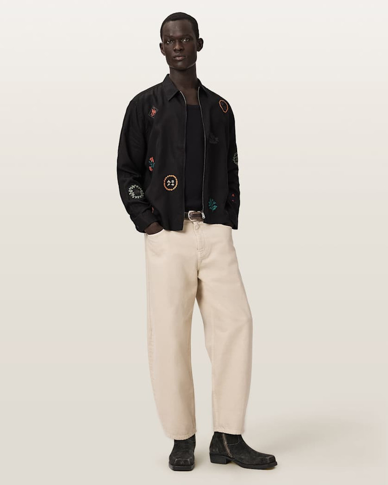 LAUREL LONG SLEEVE EMBROIDERED ZIP UP SHIRT 7