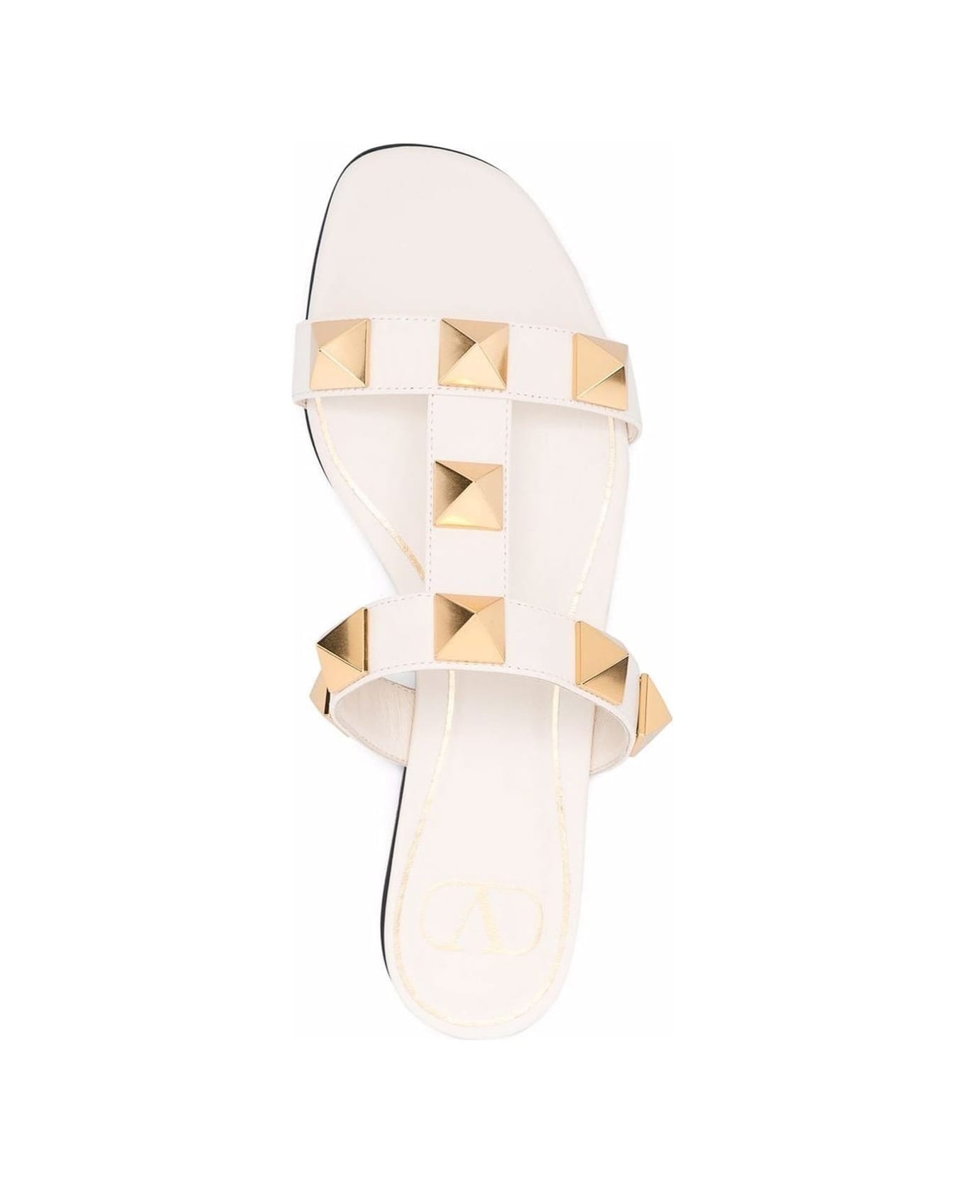 Garavani Roman Stud Leather Flat Sandals - 4