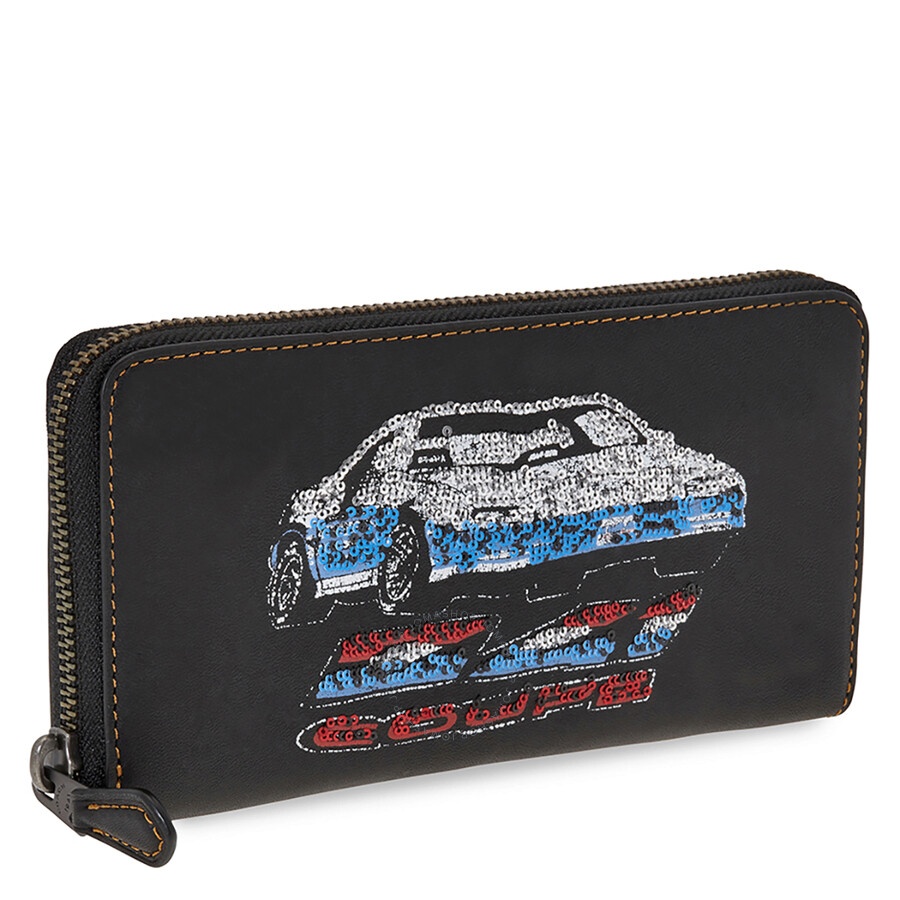 Coach Ladies Zip Around Wallet 1941 Black Co Car Acc Zip - 3