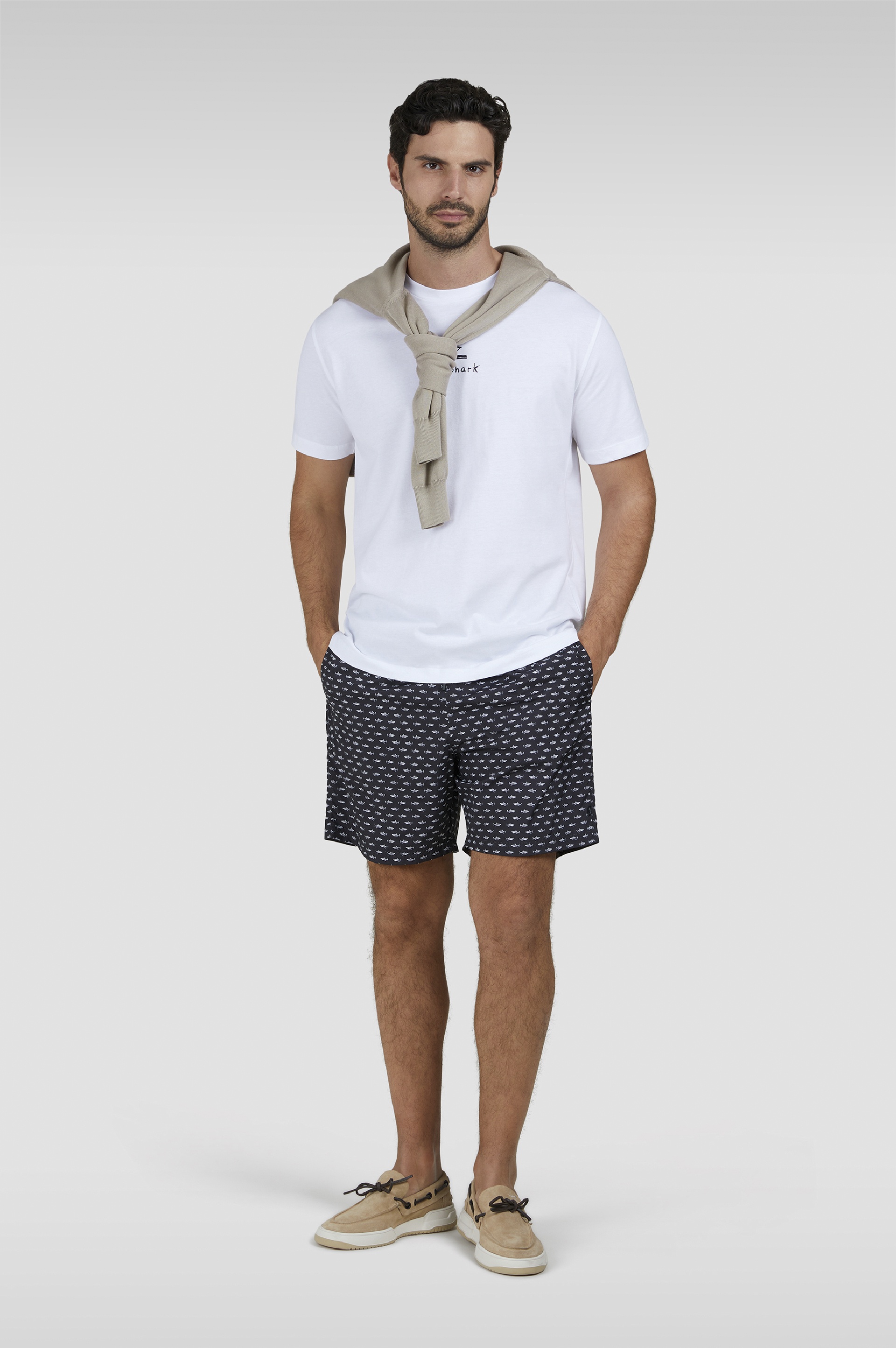 SWIM SHORTS WITH SHARK PRINT - 2