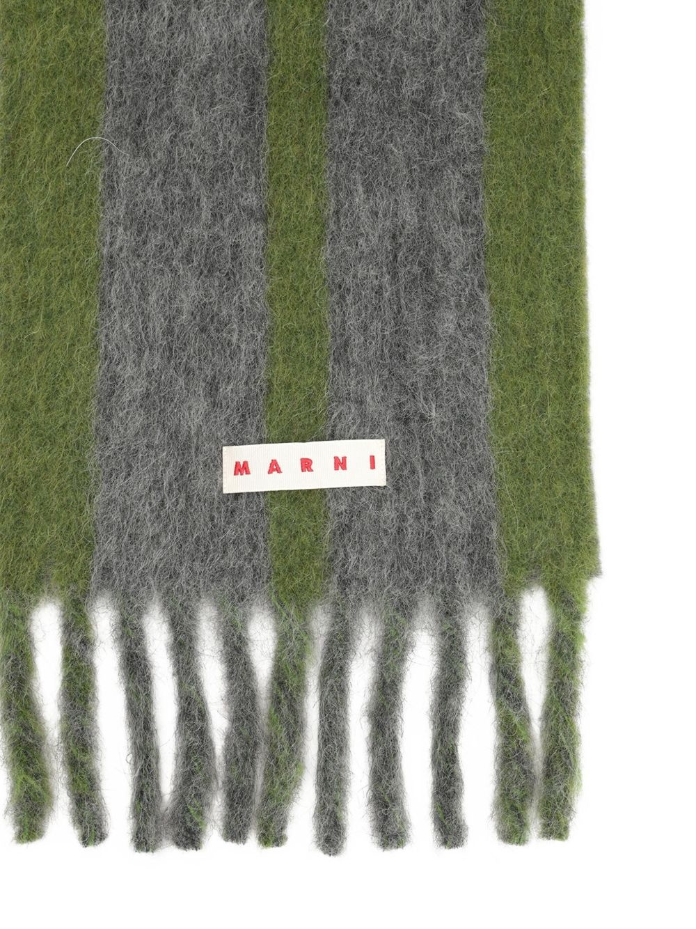 striped fringed scarf - 2