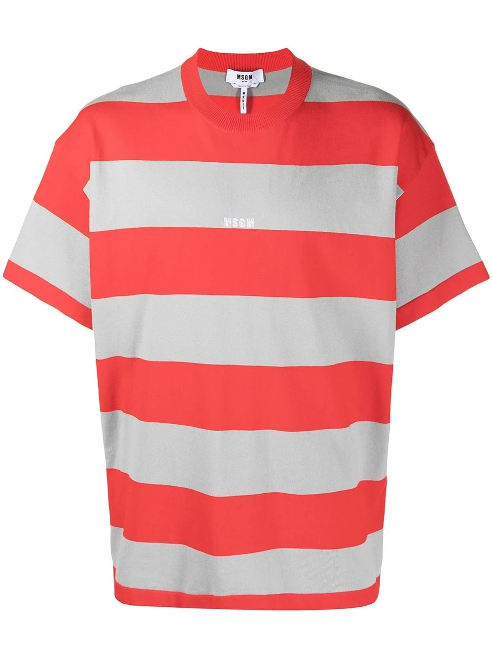 logo-print striped T-shirt - 1