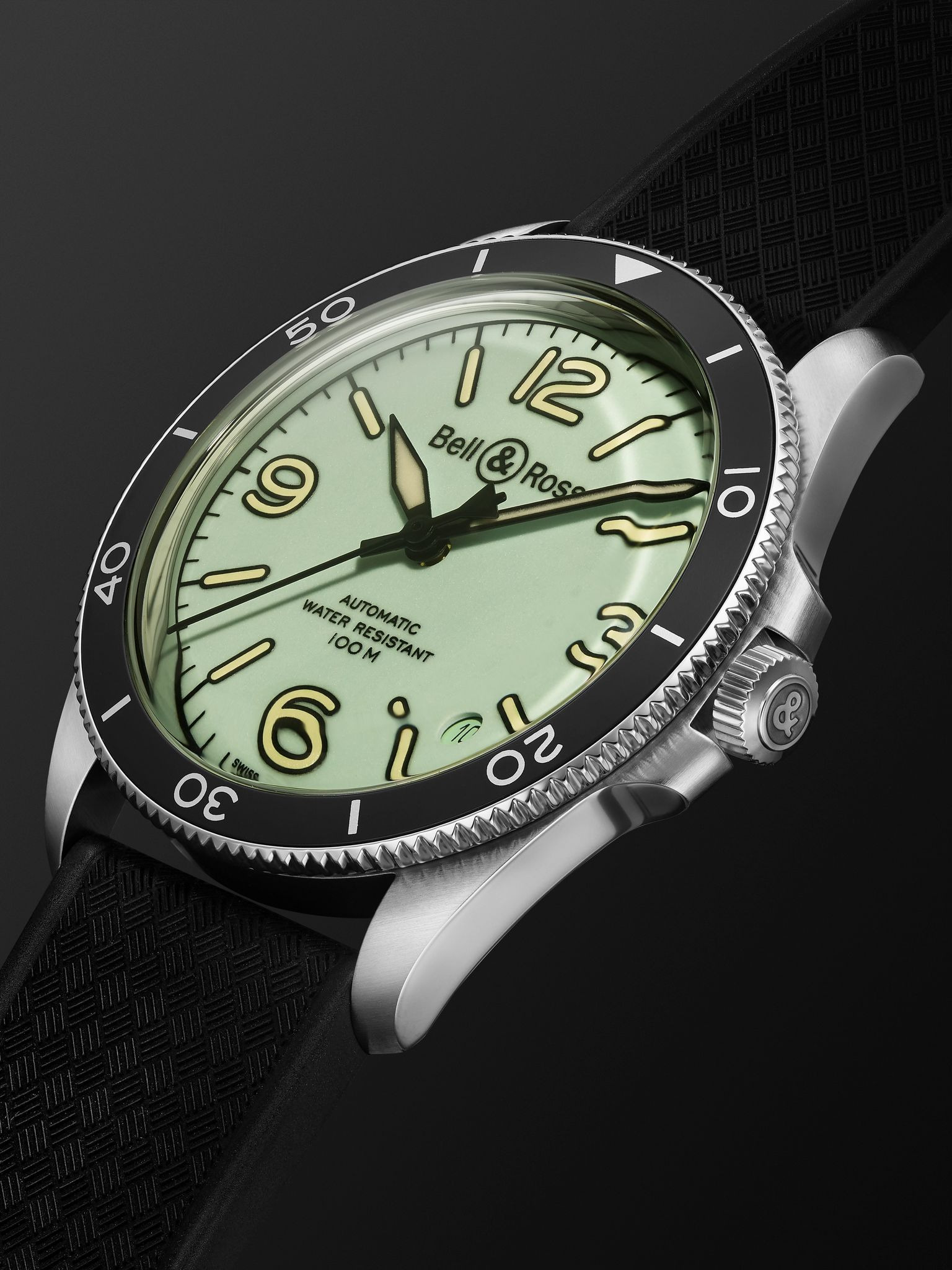 BR V2-92 Full Lum Limited Edition Automatic 41mm Stainless Steel and Rubber Watch, Ref. No. BRV292-L - 3