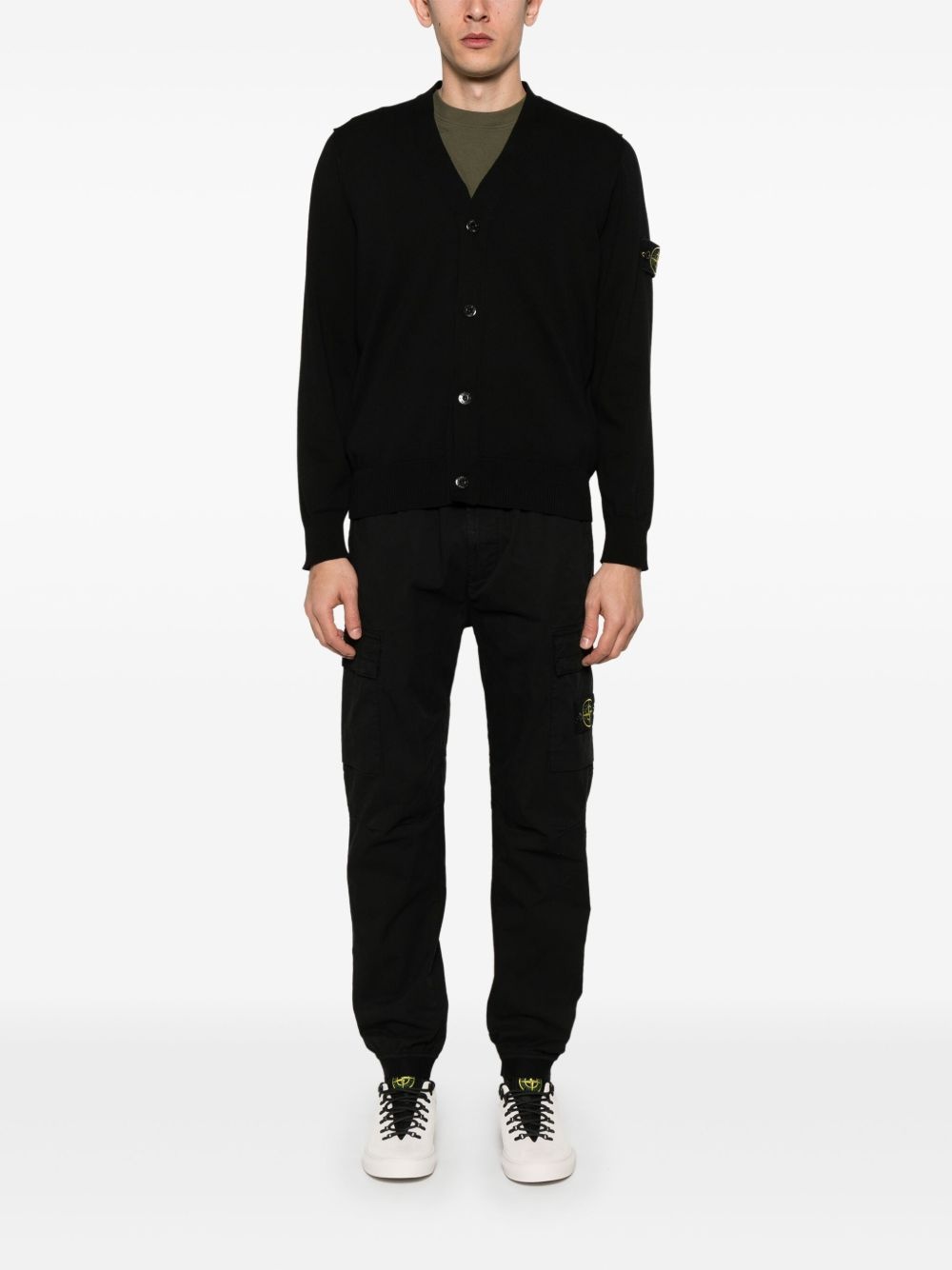 Compass-badge cardigan - 2