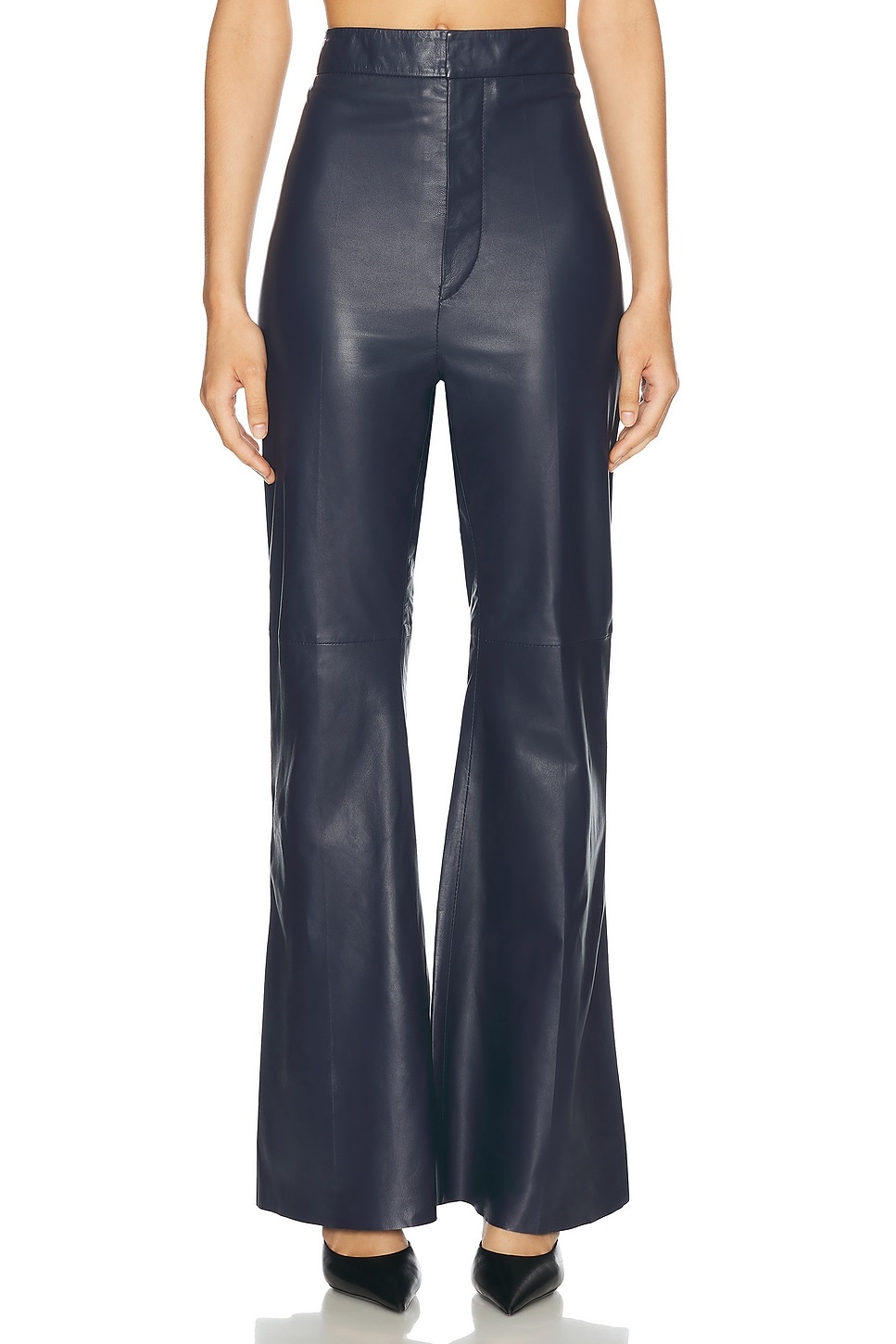 Flared Leather Trouser - 1